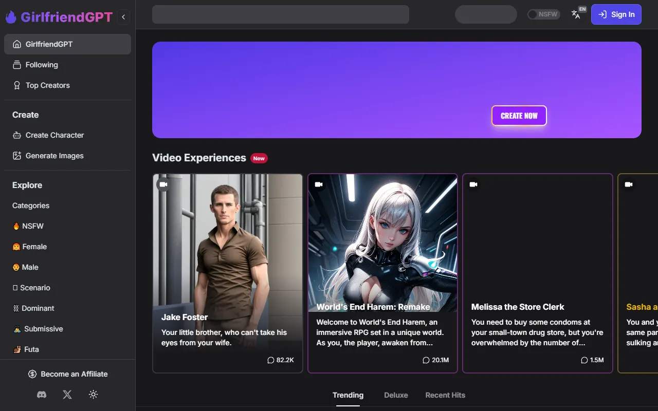 GirlfriendGPT screenshot