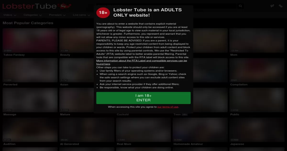 LobsterTube screenshot