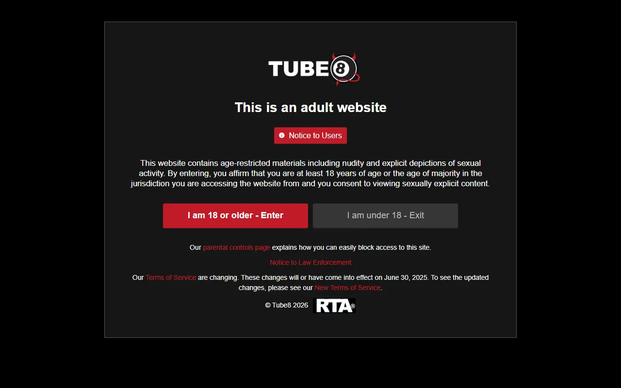 Tube8 screenshot